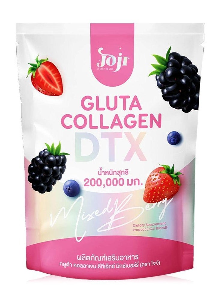 Joji Gluta Collagen DTX Mixed Berry | 200,000mg Collagen & Glutathione | Skin Brightening & Detox | 10 Sachets (20g Each) - 200gm