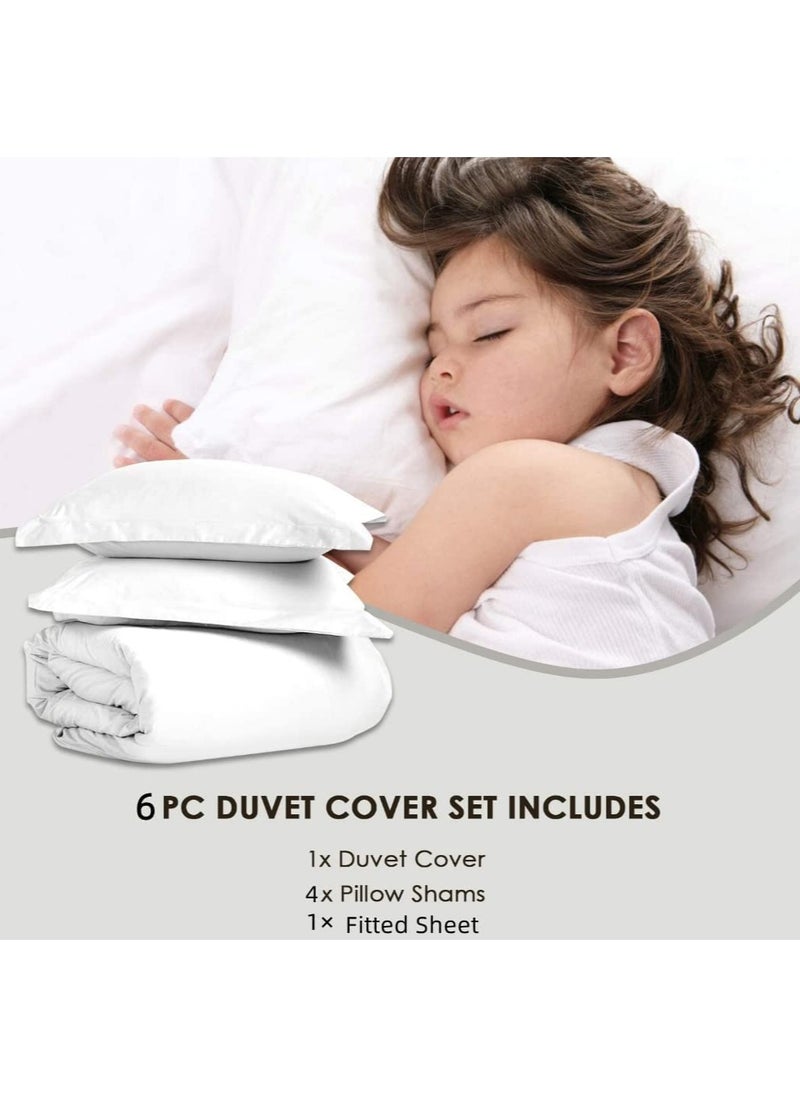 King/Queen/Single size Soft and Breathable Microfiber Hypoallergenic Beautiful Design Duvet Cover Set ,set includes 1 Comforter Cover, 1 Fitted Bedsheet, 4 Pillowcases