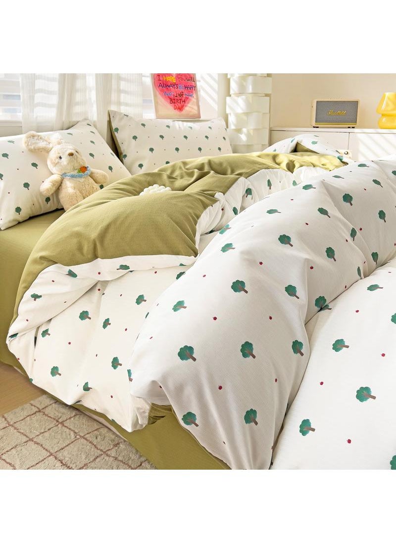 Pure Cotton Washable Bed Sheet And Duvet Cover Bed Linen Set