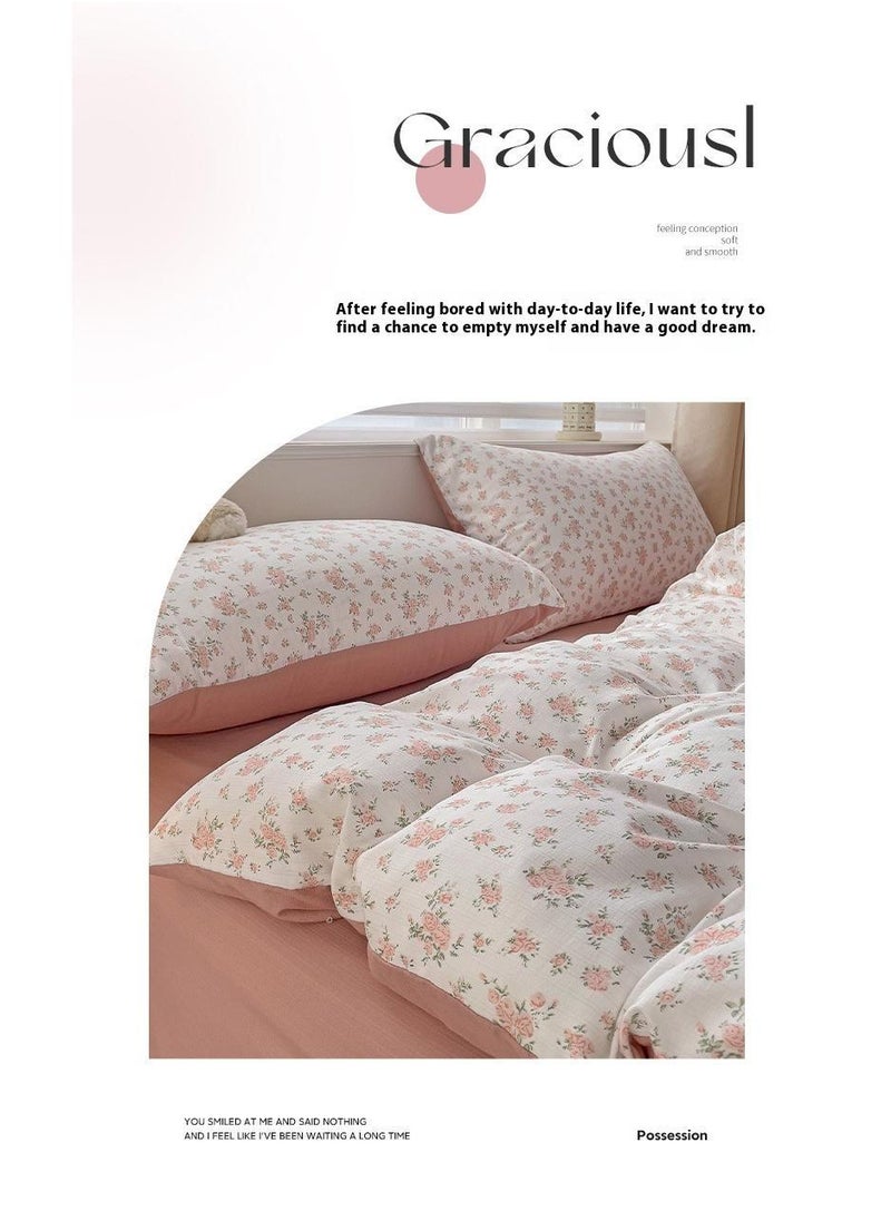 Pure Cotton Washable Bed Sheet And Duvet Cover Bed Linen Set