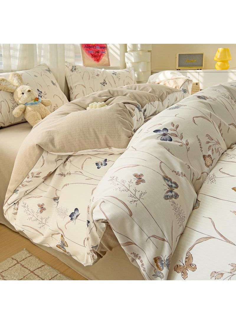 Pure Cotton Washable Bed Sheet And Duvet Cover Bed Linen Set