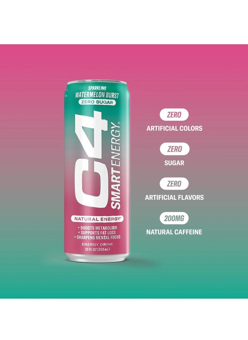 C4 Rtd Smart Energy 355ml Watermelon Burst Pack of 12