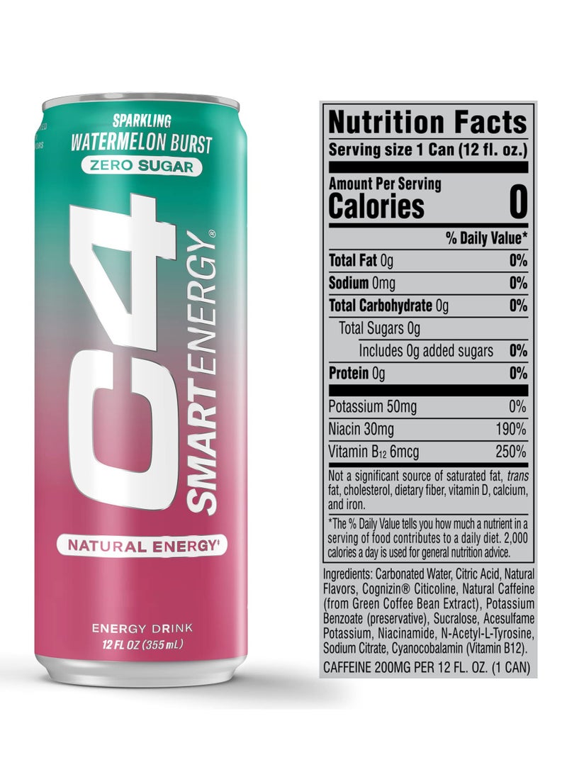 C4 Rtd Smart Energy 355ml Watermelon Burst Pack of 12