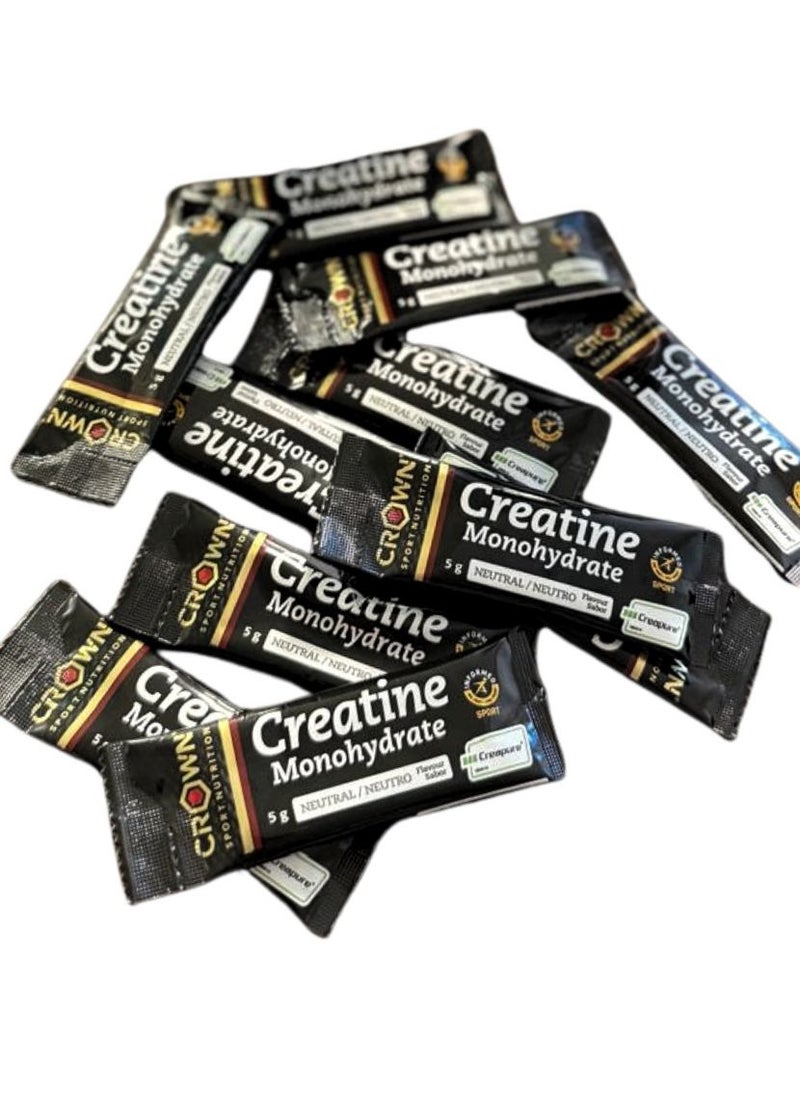 Crown Sport Nutrition Creatine Monohydrate Creapure 5g Neutral Flavor (10x5g)