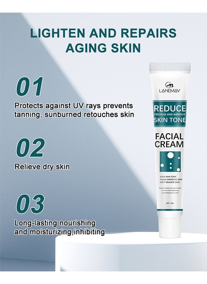 Reduce Freckles And Improve Skin Tone Facial Cream - Dark Spot Remover for Face Peeling Skin Whitening Freckle Cream Pigmentation Treatment Sun Spots Age Spots Blemish Remover Lightening Cream