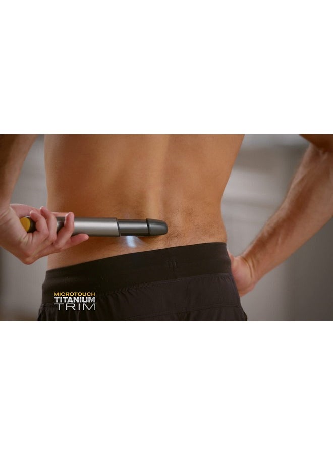 Titanium Trim Pro Rechargeable Lighted Hair Cutting Tool And Body Groomer Black