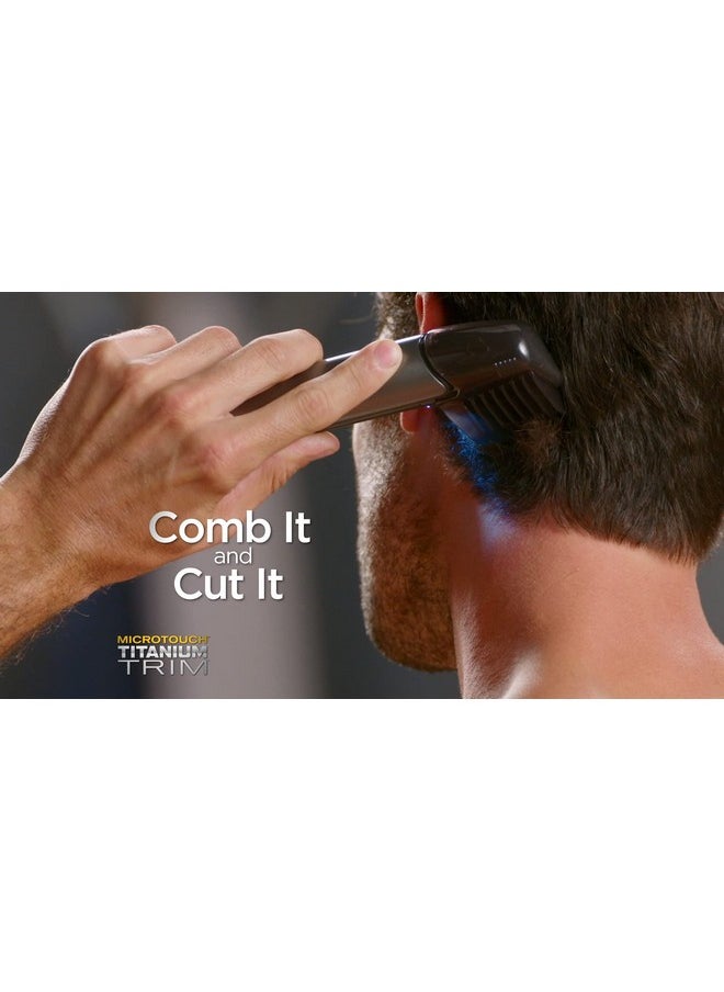 Titanium Trim Pro Rechargeable Lighted Hair Cutting Tool And Body Groomer Black