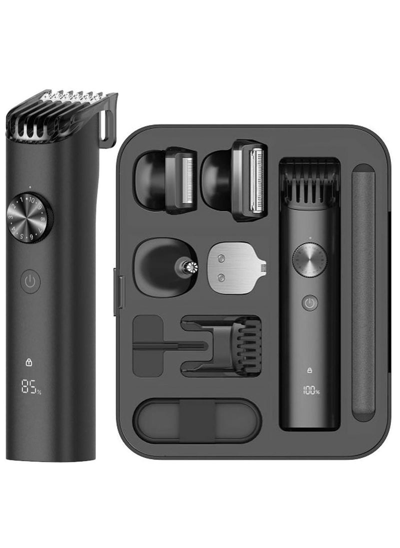 Mi Grooming Kit Pro set a shaving machine and several accessories for shaving head and body hair cleanable equipped with fast charging and long use modern version (black)