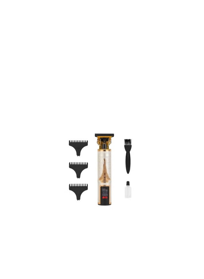 Geepas Professional Digital Hair Clipper Hair Clipper with High Capacity Li-ion Battery and Fast Charging| High Performance T-Blade for Efficient Operation, Does not Hurt Scalp| LCD Display