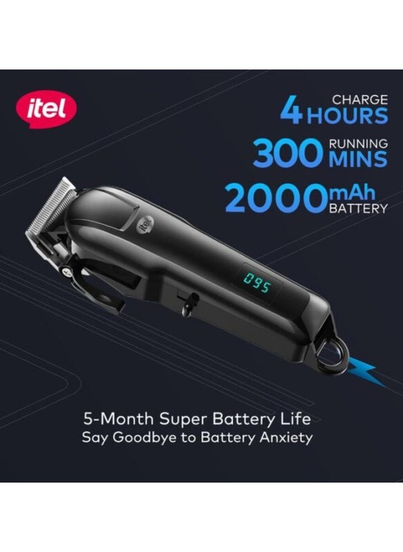 Itel – IH CL33 Digital Display Cordless Hair Clipper With Lasting Battery