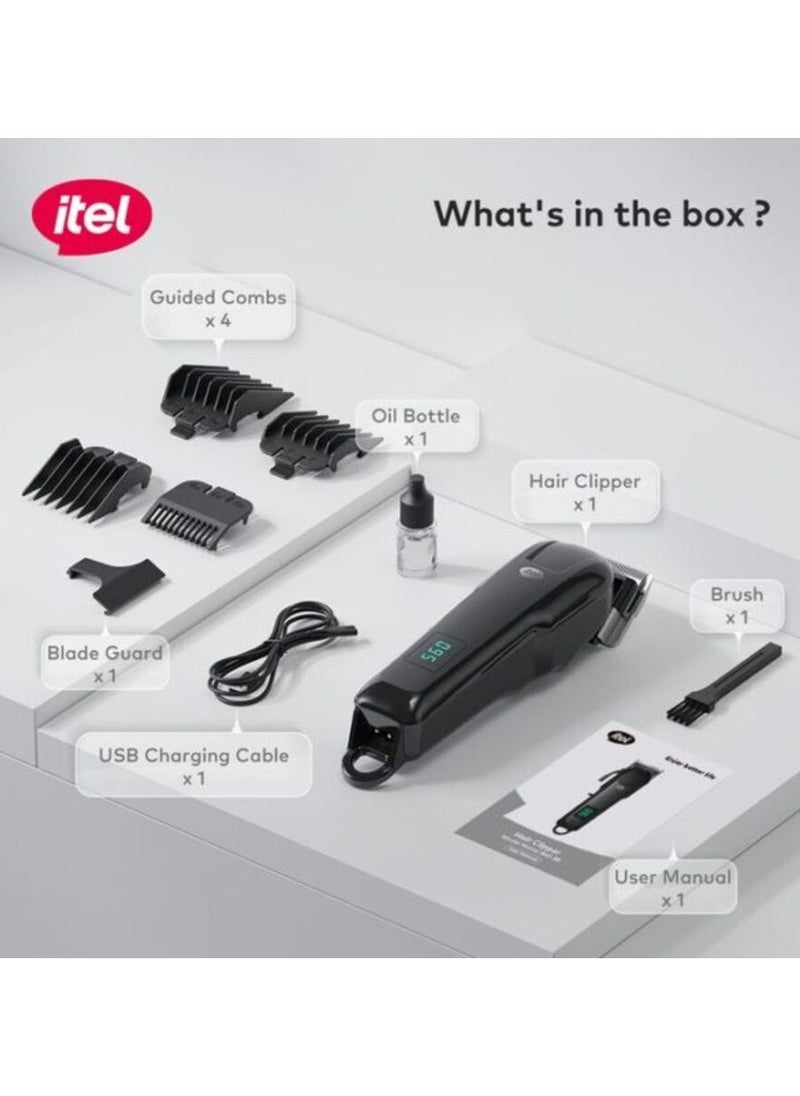 Itel – IH CL33 Digital Display Cordless Hair Clipper With Lasting Battery