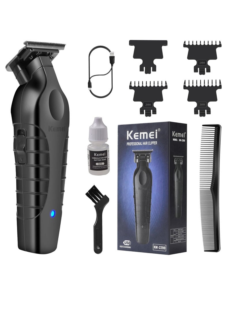 Zero Gapped Hair Clippers for Men – 2299 Professional T-Blade Trimmer for Precision Haircuts and Grooming