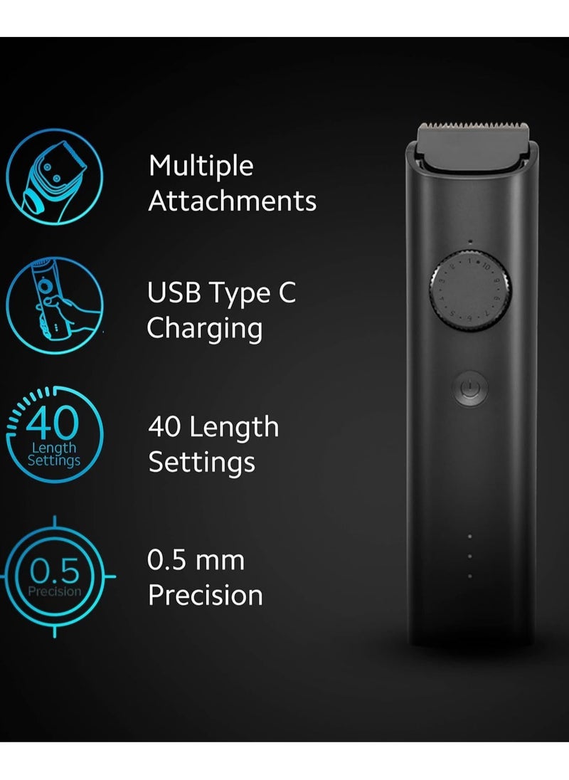 Xiaomi Grooming Kit Pro, 40 length settings, Face, Hair, Body - Everything-in-One Professional Styling Trimmer, Body Grooming, Nose & Ear Hair Trimming, Hair Clippers, Beard Combs, Quick Charge