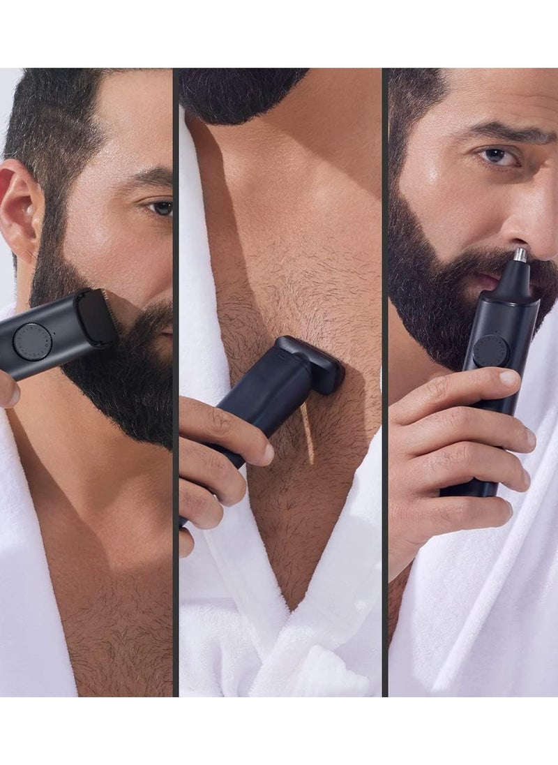 Xiaomi Grooming Kit Pro, 40 length settings, Face, Hair, Body - Everything-in-One Professional Styling Trimmer, Body Grooming, Nose & Ear Hair Trimming, Hair Clippers, Beard Combs, Quick Charge