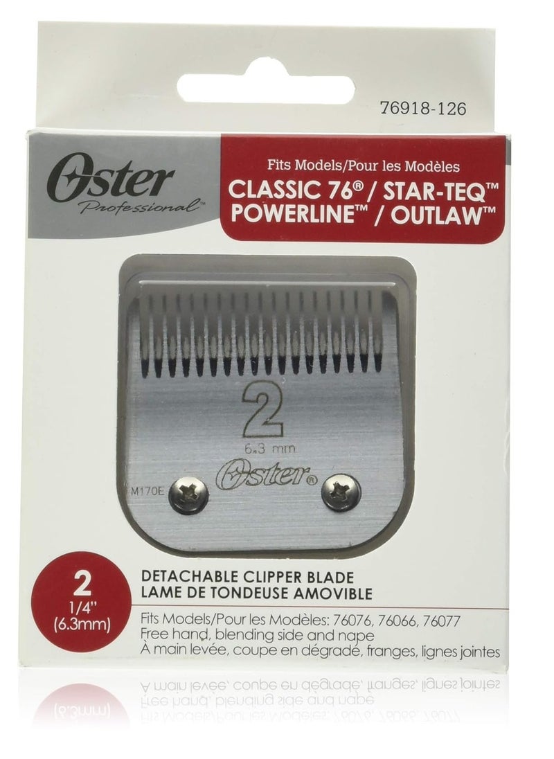 Oster Professional 76918-126 Replacement Blade, Classic 76/Star-Teq/Power-Teq Clippers, Size #2, 1/4