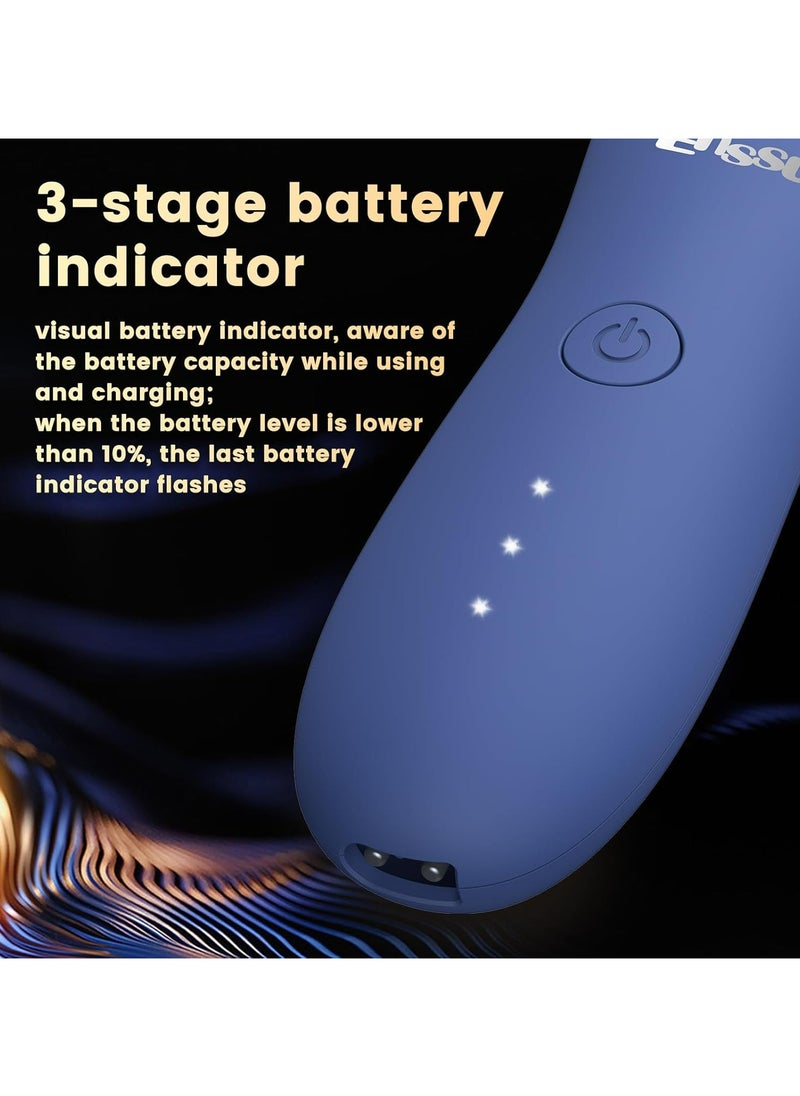 Waterproof Hair Clipper Body Trimmer for Man, Electric Manscape Groin Trimmer for Chest, Beard, and Pubic Hair with Recharge Dock & Skin-Safe Ceramic Blade