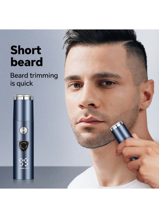 5 Piece Mens Grooming Kit for Beard,Electric Shaver for Men Bald Shavers,3-Speed Shaver with 4 Different Functional Replacement Heads for Beard,Face, Nose,Ear Hair Trimmer and Hair Clipper
