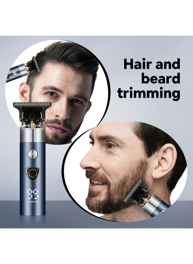 5 Piece Mens Grooming Kit for Beard,Electric Shaver for Men Bald Shavers,3-Speed Shaver with 4 Different Functional Replacement Heads for Beard,Face, Nose,Ear Hair Trimmer and Hair Clipper