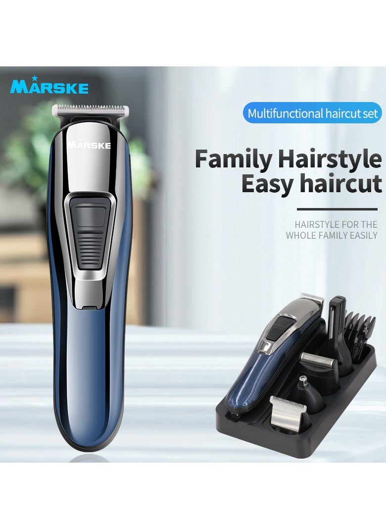 Marske Hair Clippers, Beard Trimmer for Men, Cordless Hair Trimmer Hair Cutting Groomer Kit, USB Rechargeable 5 in 1