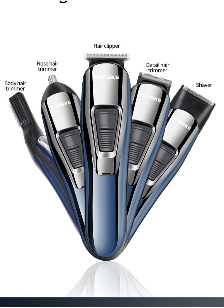 Marske Hair Clippers, Beard Trimmer for Men, Cordless Hair Trimmer Hair Cutting Groomer Kit, USB Rechargeable 5 in 1