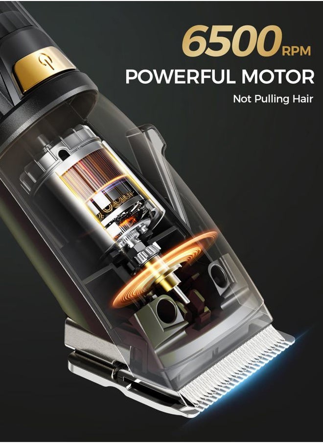 Hair Clippers for Men Professional, Cordless Clippers for Hair Cutting, Mens Hair Clippers and Trimmer Kit for Barber with LED Display 15 Guide Combs