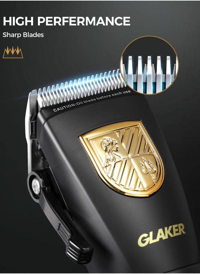 Hair Clippers for Men Professional, Cordless Clippers for Hair Cutting, Mens Hair Clippers and Trimmer Kit for Barber with LED Display 15 Guide Combs
