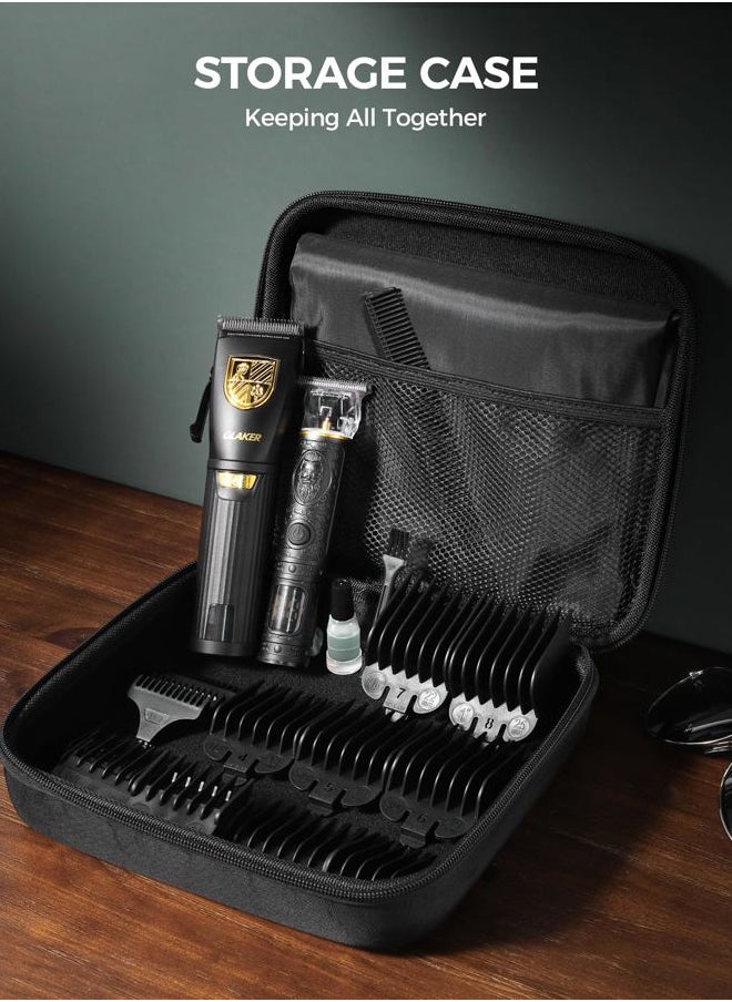 Hair Clippers for Men Professional, Cordless Clippers for Hair Cutting, Mens Hair Clippers and Trimmer Kit for Barber with LED Display 15 Guide Combs
