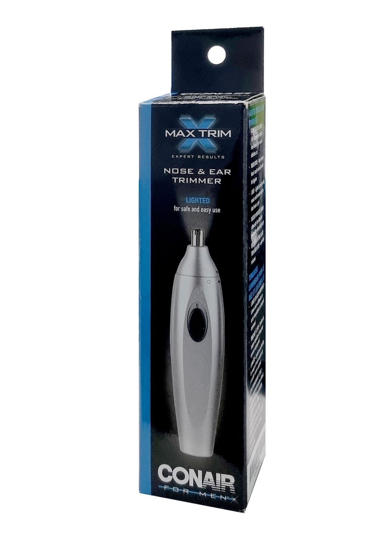 For Men Battery Operated Lighted Nose & Ear Hair Trimmer