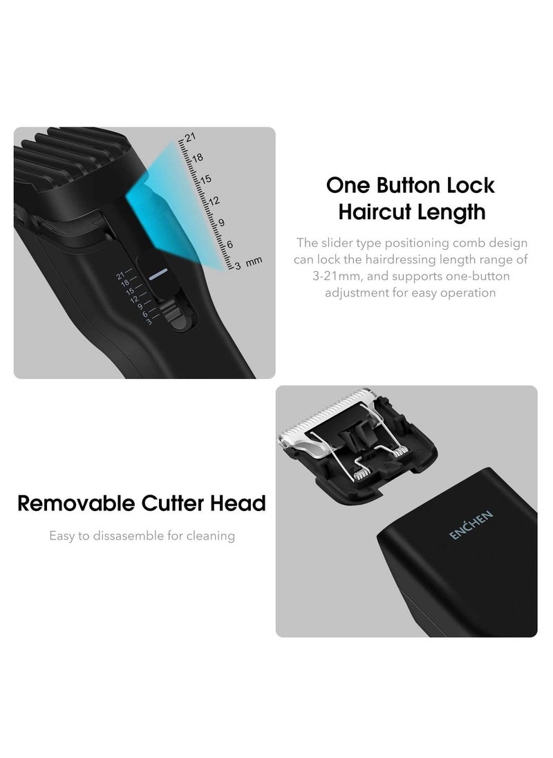 Two Speed Nano Ceramic Design Rechargeable Cordless Haircut Machine for Kids and Adults