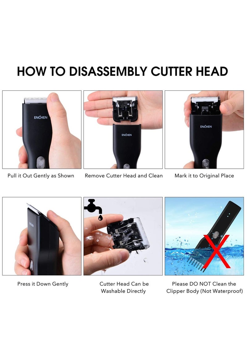 Two Speed Nano Ceramic Design Rechargeable Cordless Haircut Machine for Kids and Adults