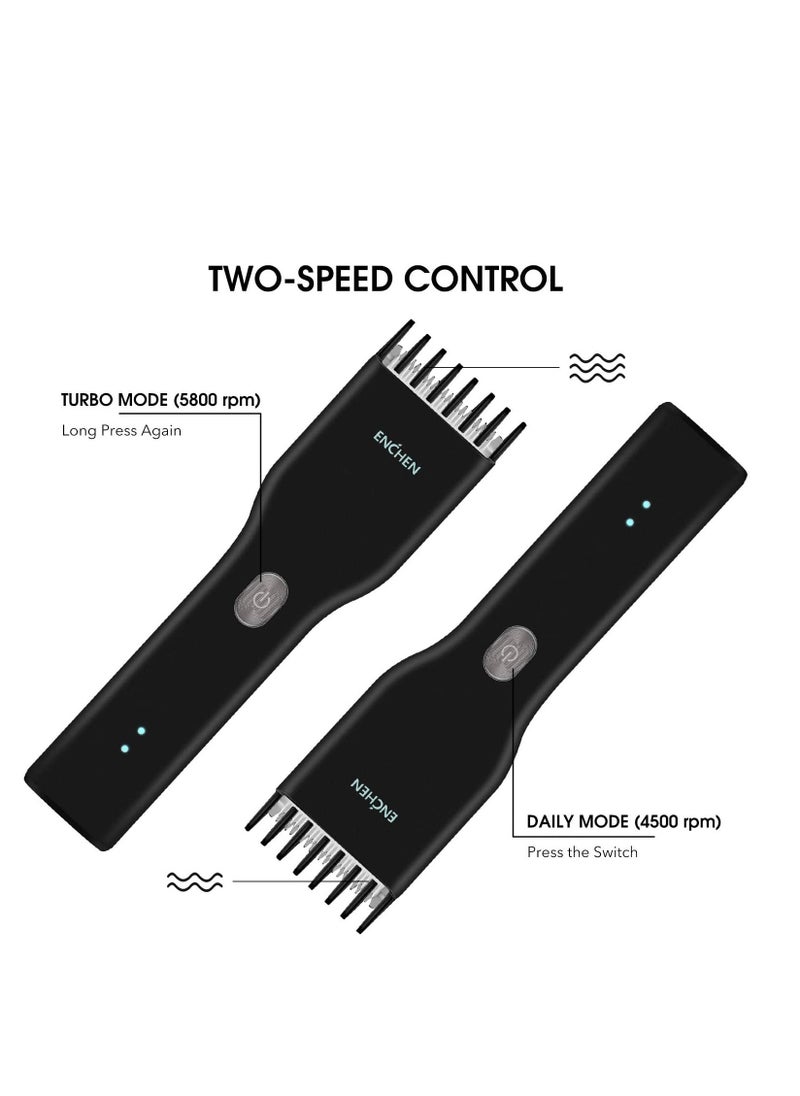 Two Speed Nano Ceramic Design Rechargeable Cordless Haircut Machine for Kids and Adults