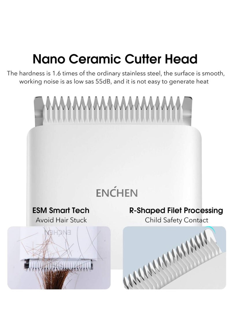 Two Speed Nano Ceramic Design Rechargeable Cordless Haircut Machine for Kids and Adults