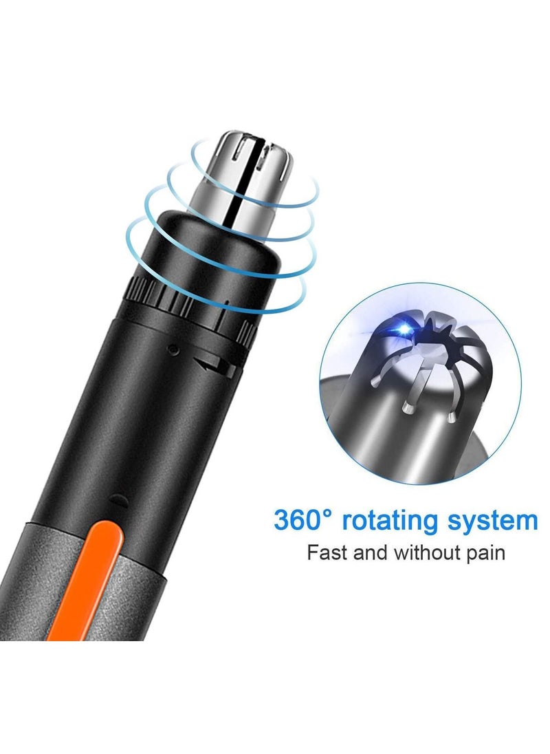 Nose Trimmer Electric Ear Hair for Men and Women Rechargeable Edge Painless Trimming Mini Shaves Neck Hairs eyebrows sideburns Silver