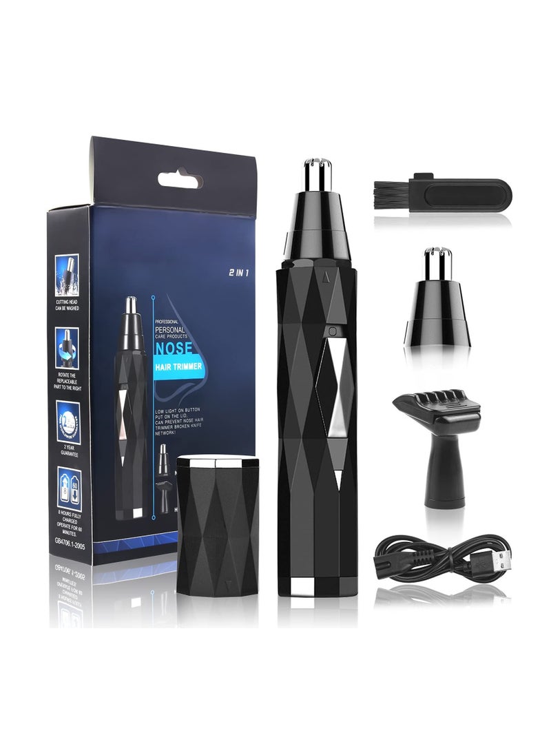 Nose Hair Trimmer for Men 2-in-1 Painless Nasal and Ear Clipper USB Rechargeable Facial Lightweight Detail