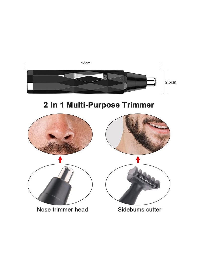 Nose Hair Trimmer for Men 2-in-1 Painless Nasal and Ear Clipper USB Rechargeable Facial Lightweight Detail