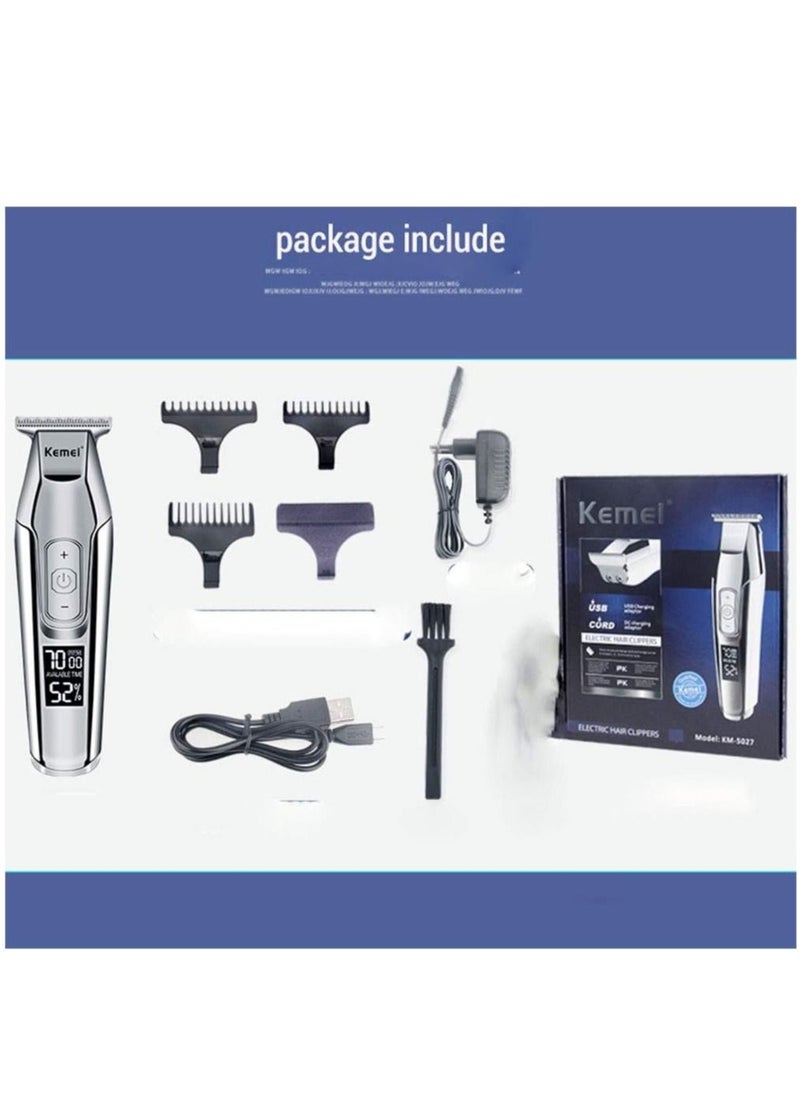 KEMEI Mens Clipper Cordless Barber Professional Hair Clipper LCD Display 0mm Baldheaded Beard Hair Trimmer for Men DIY Cutter Electric Haircut Machine USB Rechargeable