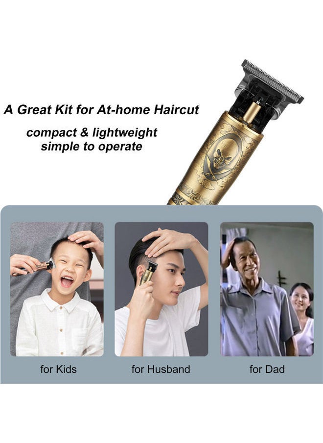 Portable Electric Hair Trimmer Kit Brown/Black