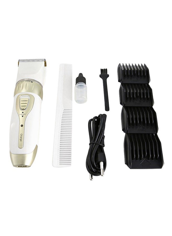 Electric Hair Trimmer Tool White/Black/Gold 18.5 x 4.5cm