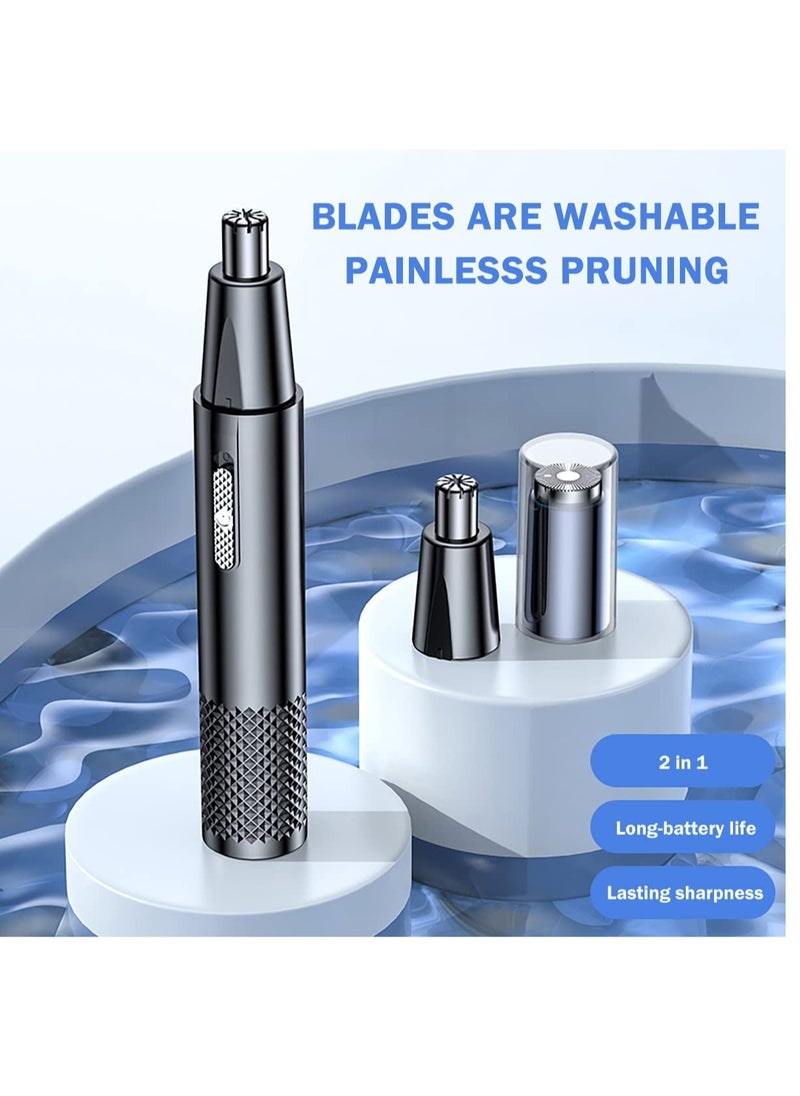 Nose Hair Trimmer for Men and Women Rechargeable, Nose and Ear Trimmer, Eyebrow Remover Electric for Women, Ladies Nose Hair Remover, Travel Nose Trimmer(Black)