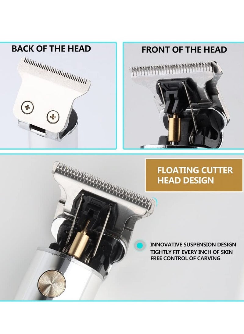 Beard Trimmer for Mens, Rechargeable Electric Hair Clippers with LCD Screen, Titanium Precision T Blade Trimmer for Families and Barber Perfect Gift
