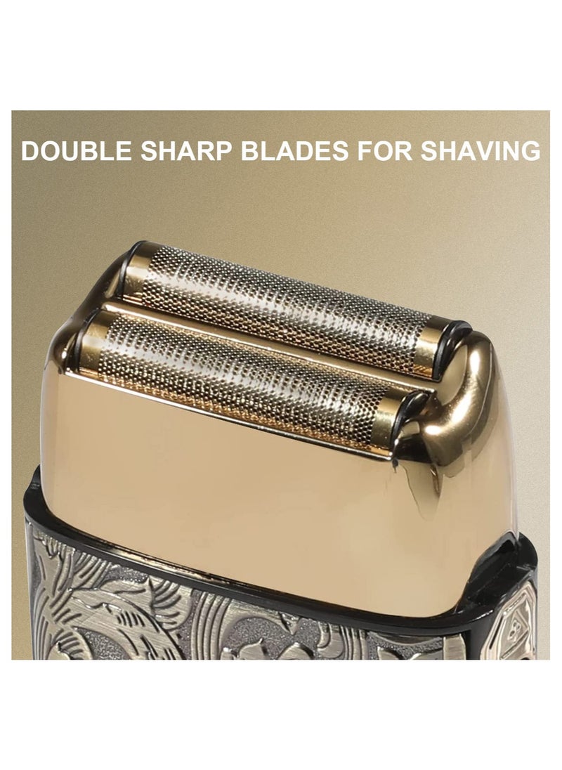 Men's 3-Speed Electric Razor, Double Foil Electric Shaver Electric Head Shaver Close Shave Razor Bald Head Shaver Barber Supplies Electric Beard Trimmer High Performance Bald Head Shavers for Bald Men