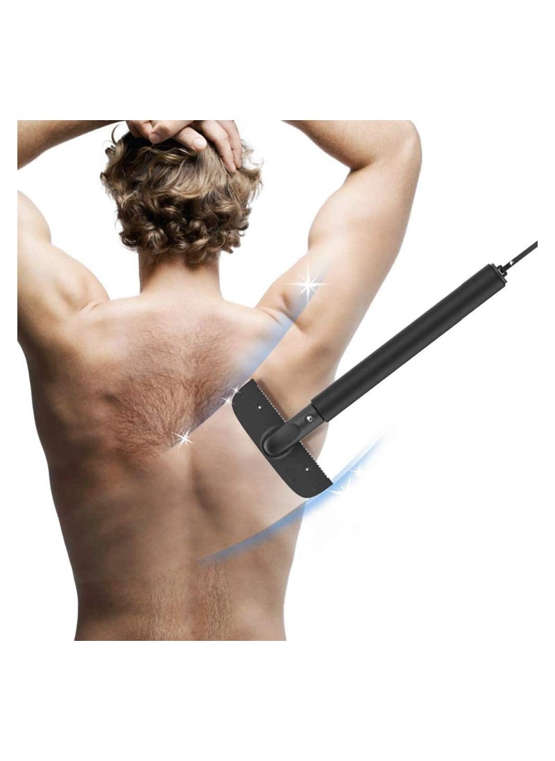 Back Razor, Back Shaver, Adjustable Men's Back Razor Body Razor, Safe and Painless Back Shaving Can Be Dried for Wet and Dry Use, Professional DIY Electric Body Shaver, Pain-Free Back Hair Removal