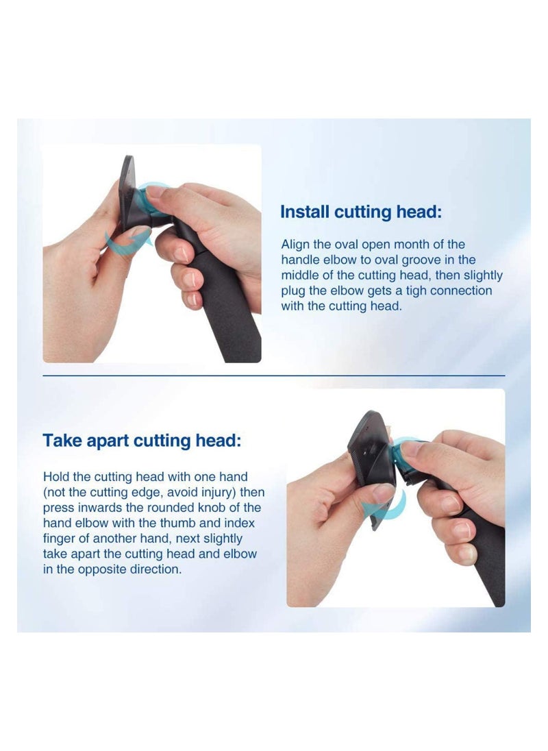 Back Razor, Back Shaver, Adjustable Men's Back Razor Body Razor, Safe and Painless Back Shaving Can Be Dried for Wet and Dry Use, Professional DIY Electric Body Shaver, Pain-Free Back Hair Removal