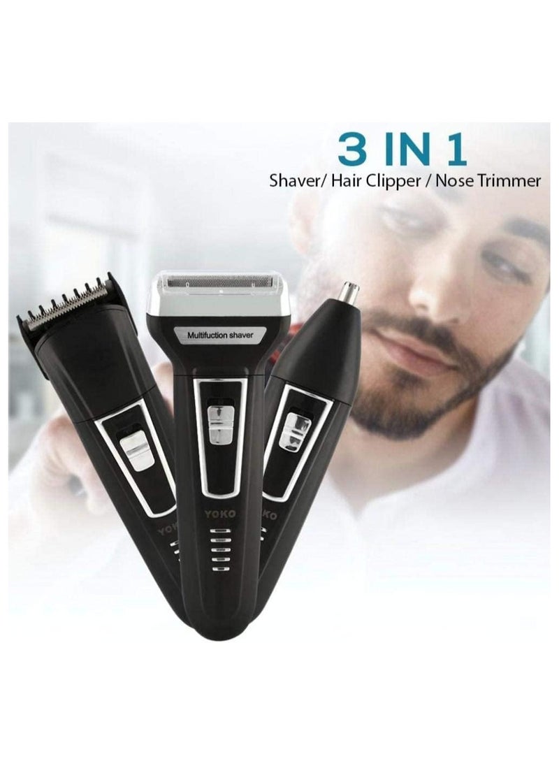 YOKO 3 in 1 YK-6558 Dry For Men Hair Clipper And Trimmer