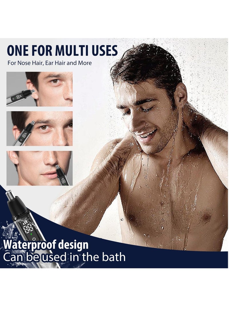Ear and Nose Trimmer for Men, 2024 Professional USB Rechargeable Nose Hair Trimmer for Men and Women, Painless Waterproof Eyebrow Facial Hair Removal Nose Clipper