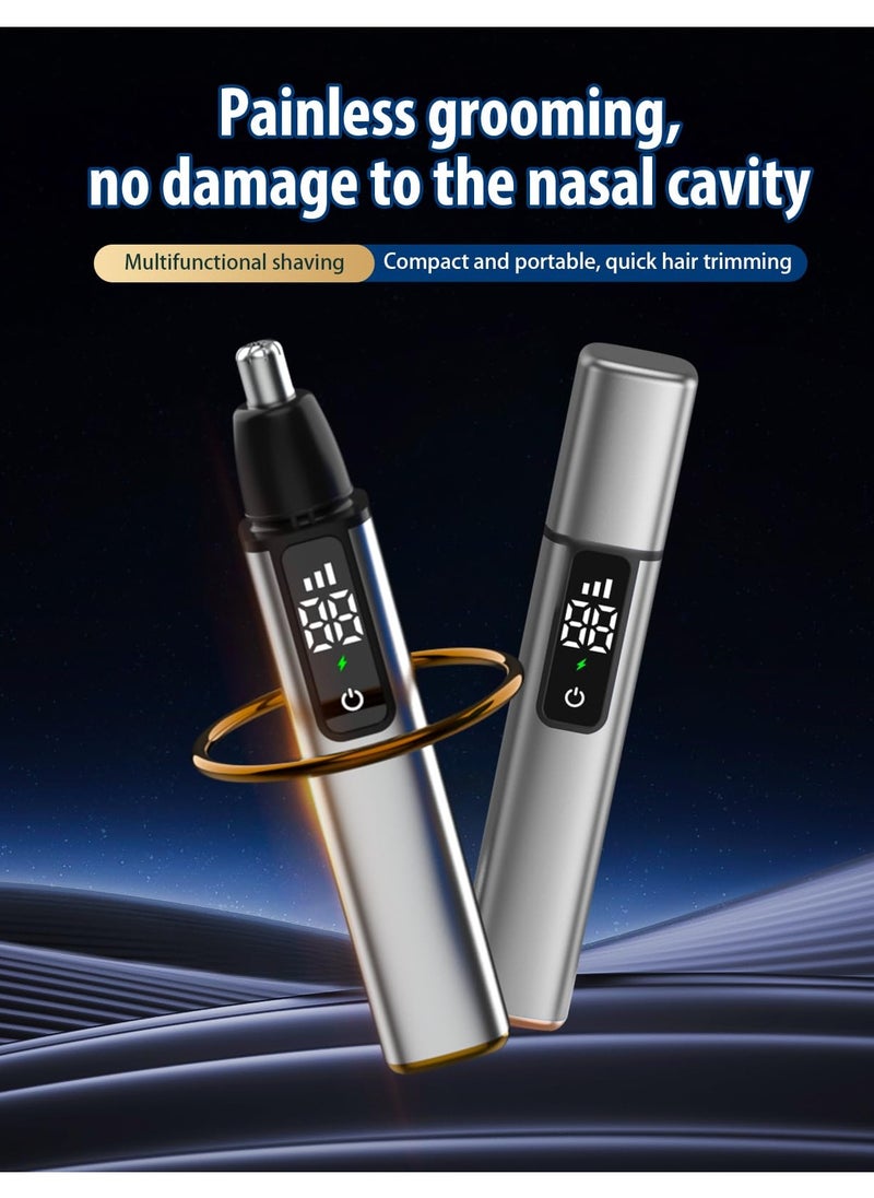 Ear and Nose Trimmer for Men, 2024 Professional USB Rechargeable Nose Hair Trimmer for Men and Women, Painless Waterproof Eyebrow Facial Hair Removal Nose Clipper