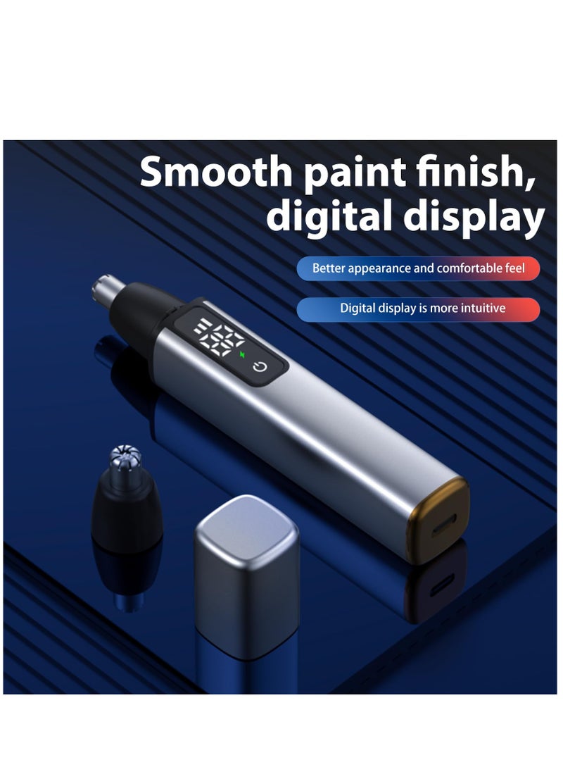 Ear and Nose Trimmer for Men, 2024 Professional USB Rechargeable Nose Hair Trimmer for Men and Women, Painless Waterproof Eyebrow Facial Hair Removal Nose Clipper