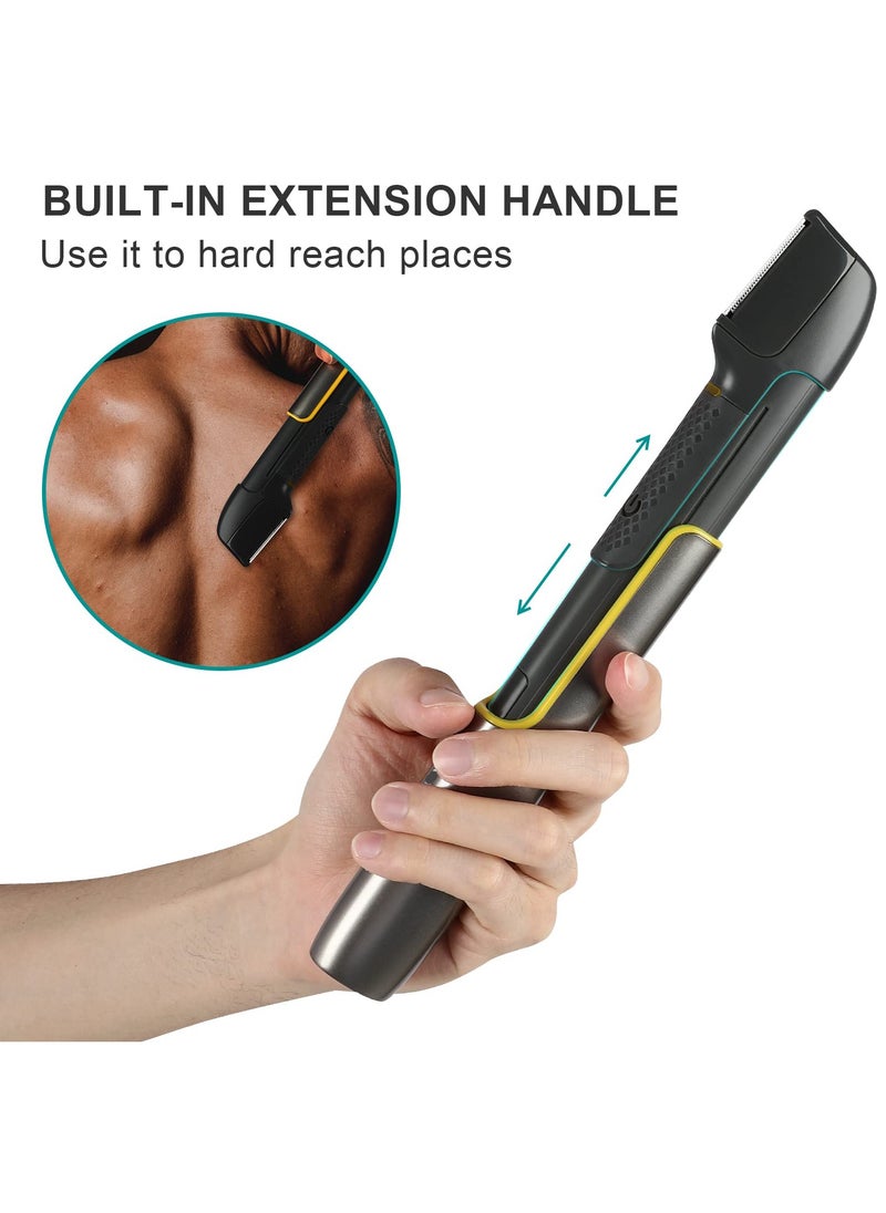 Men's Body Hair Trimmer, Body Shavers for Mens Trimmer for Face and Body, Electric Trimmer Waterproof Beard Trimmer Cordless Body Groomer for Men Bikini Trimmer Women USB Rechargeable