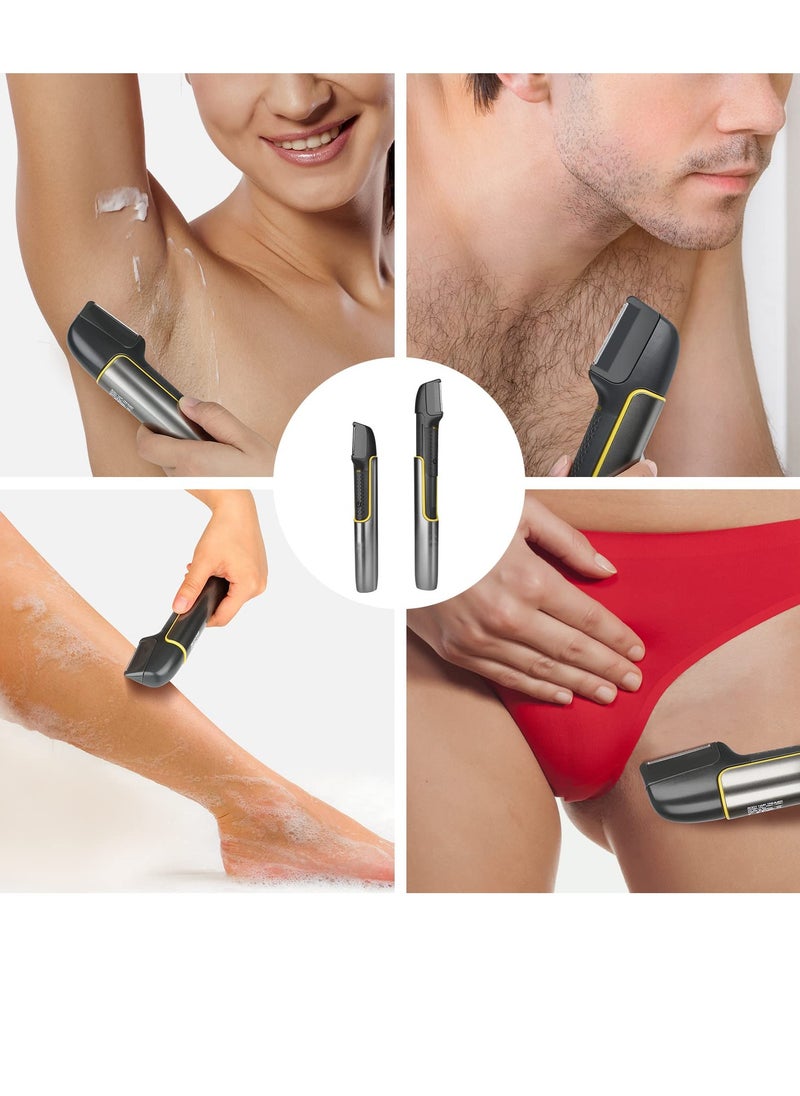Men's Body Hair Trimmer, Body Shavers for Mens Trimmer for Face and Body, Electric Trimmer Waterproof Beard Trimmer Cordless Body Groomer for Men Bikini Trimmer Women USB Rechargeable