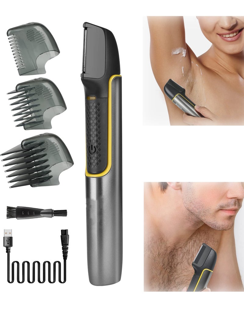 Men's Body Hair Trimmer, Body Shavers for Mens Trimmer for Face and Body, Electric Trimmer Waterproof Beard Trimmer Cordless Body Groomer for Men Bikini Trimmer Women USB Rechargeable